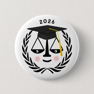 Creative Law School Graduation 2 Inch Round Button