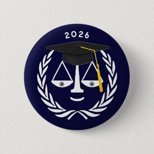 Creative Law School Graduation 2 Inch Round Button