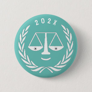 Creative Law School Graduation 2 Inch Round Button