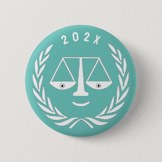Creative Law School Graduation 2 Inch Round Button (Front)