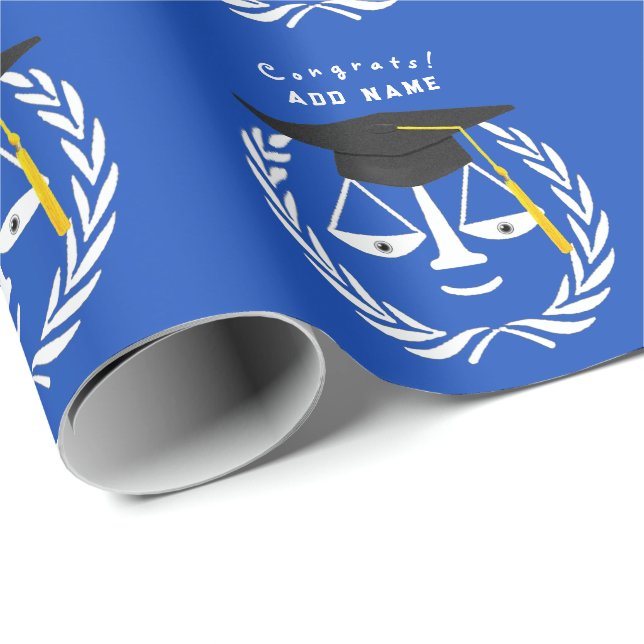 Creative Law School Graduation Gift Wrapping Paper (Roll Corner)