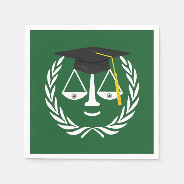 Creative Law School Graduation Napkin (Front)