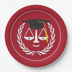 Creative Law School Graduation Paper Plate