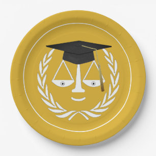 Creative Law School Graduation Paper Plate
