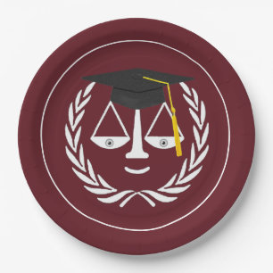 Creative Law School Graduation Paper Plate