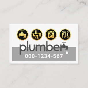 Creative Leaking Plumber Faucet Plumbing Business Card