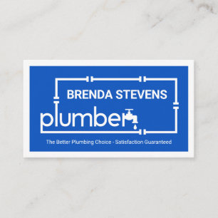 Creative Leaking Plumber Pipe System Business Card