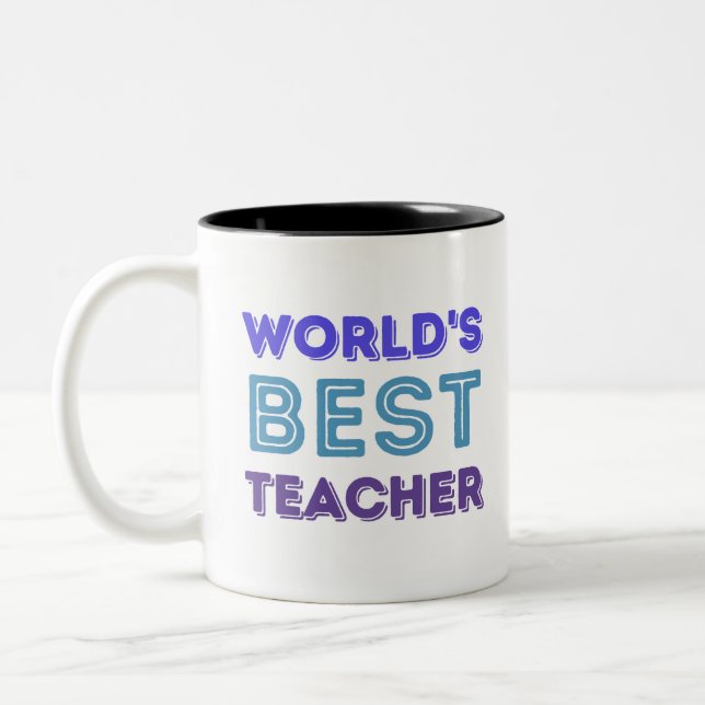 Creative Lovely World la meilleure Mug d'enseignan (Gauche)