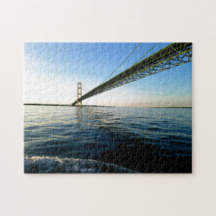 Creative Mackinaw Bridge eau photo jigsaw puzzle
