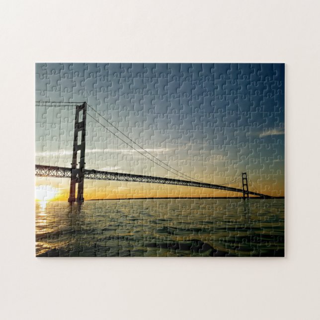 Creative Mackinaw pont eau photo jigsaw puzzle (Horizontal)
