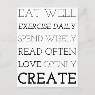 Creative Mantra Print Postcard