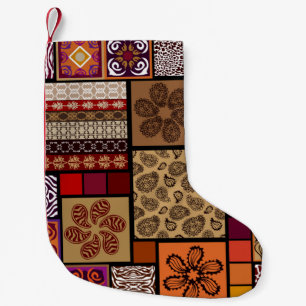 Creative mega set of seamless patterns inspired by small christmas stocking