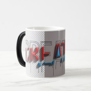 Creative Melting 3D Typography Magic Mug