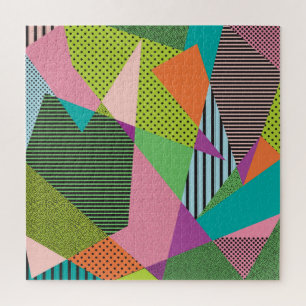 Creative Memphis Frame Modern Design Jigsaw Puzzle