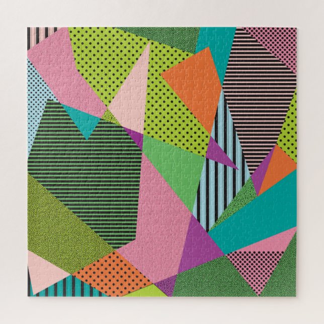 Creative Memphis Frame Modern Design Jigsaw Puzzle (Vertical)