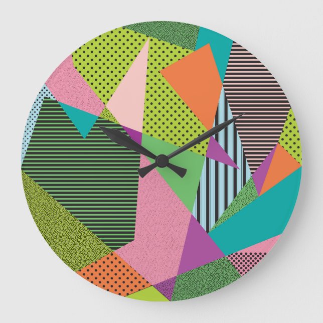 Creative Memphis Frame Modern Design Large Clock (Front)