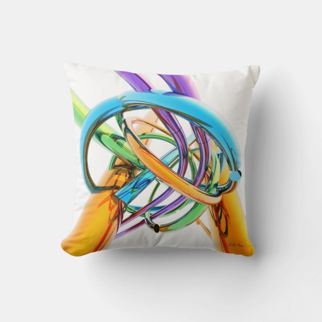 Creative Metal Twist Throw Pillow (Front)