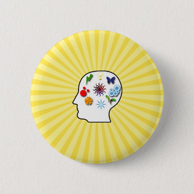 Creative Mind 2 Inch Round Button (Front)