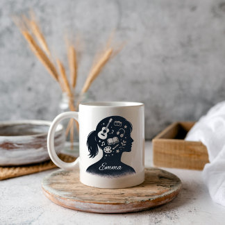 Creative Mind Silhouette | Personalized Artistic Mug