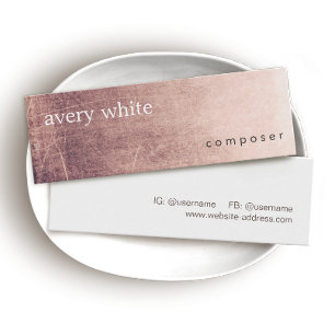 Creative Minimalist Aged Texture Look Mini Business Card