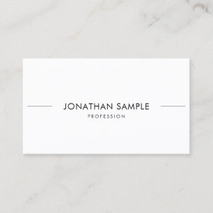 Creative Minimalist Design Sleek Modern Plain Chic Business Card