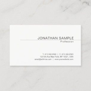 Creative Minimalist Modern Design Clean Plain Business Card