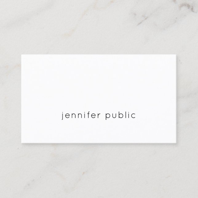Creative Minimalist Modern Professional Cool Plain Business Card (Front)