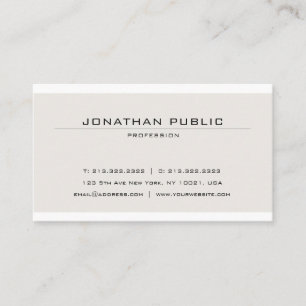 Creative Minimalistic Modish Colour Plain Trendy Business Card