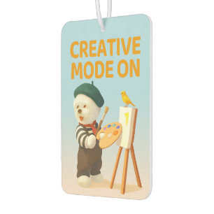Creative Mode On: Painter Bichon Dog Artist Art Air Freshener