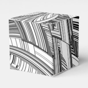 Creative Modern Art Black and White Favor Box