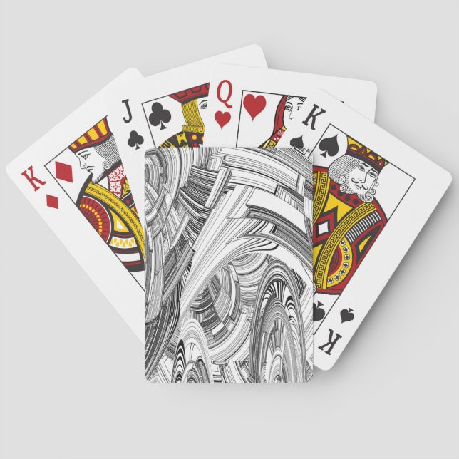 Creative Modern Art Black and White Playing Cards (Back)