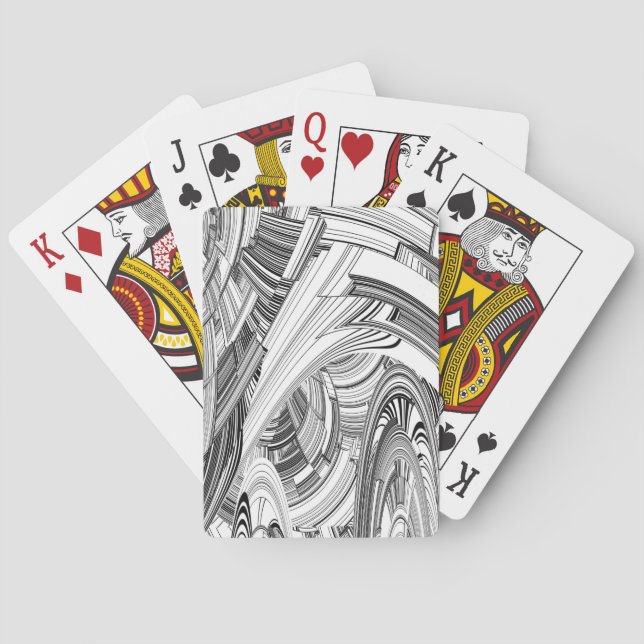 Creative Modern Art Black and White Playing Cards (Back)
