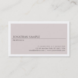 Creative Modern Design Minimalist Chic Plain Business Card