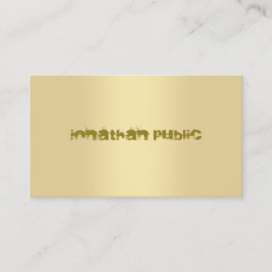 Creative Modern Faux Gold Template Elegant Top Business Card