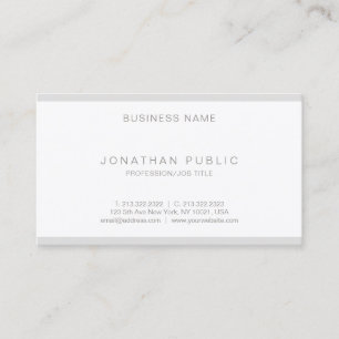 Creative Modern Minimal Plain Sleek Elegant Luxe Business Card