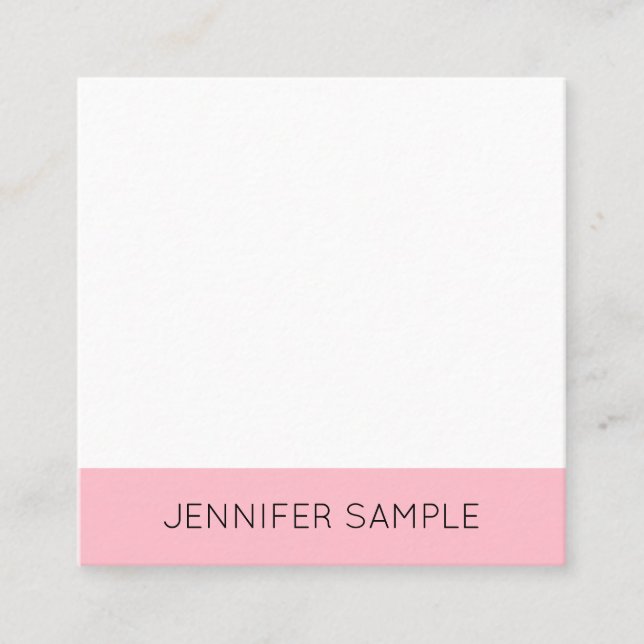 Creative Modern Minimalist Design Template Square Business Card (Front)