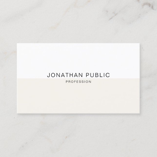 Creative Modern Minimalist Elegant Plain Simple Business Card (Front)