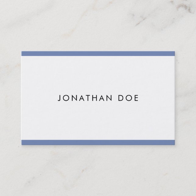 Creative Modern Minimalist Professional Cool Plain Business Card (Front)