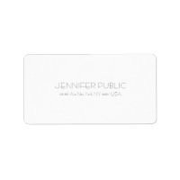 Creative Modern Minimalist White Professional Chic