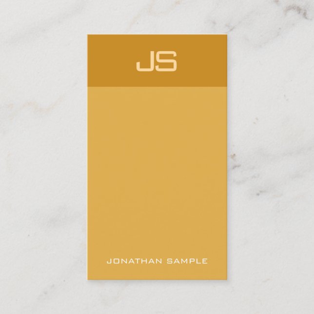 Creative Modern Monogram Trendy Vertical Template Business Card (Front)