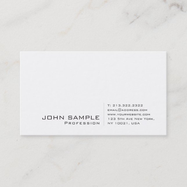Creative Modern Professional Signature UV Matte Business Card (Front)