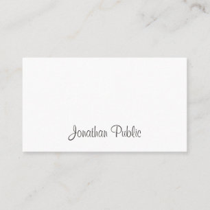 Creative Modern Script Clean Professional Trendy Business Card