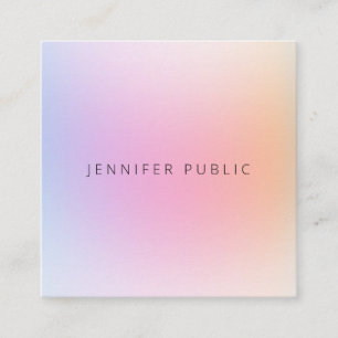 Creative Modern Simple Colourful Professional Plai Square Business Card