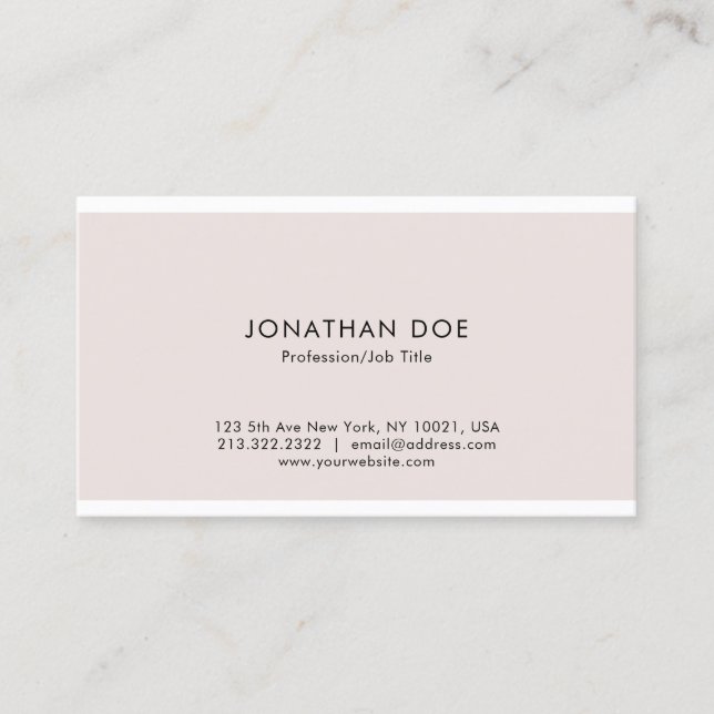 Creative Modern Simple Design Trendy Template Business Card (Front)