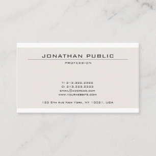 Creative Modish Colour Sleek Plain Professional Business Card