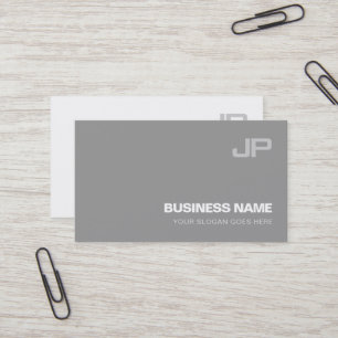 Creative Monogram Design Modern Chic Plain Luxury Business Card