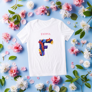 Creative Monogram - Letter F Vibrant Birthday Tri-Blend Shirt