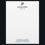 Creative Monogram Minimalist Vintage Template Chic Letterhead<br><div class="desc">Creative Monogram Minimalist Vintage Template Chic Classic Look Letterhead.</div>