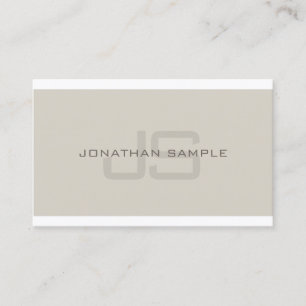 Creative Monogram Simple Professional Plain Luxury Business Card