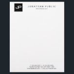 Creative Monogram Simple Template Modern Elegant Letterhead<br><div class="desc">Creative Monogram Simple Template Modern Elegant Black White Letterhead.</div>